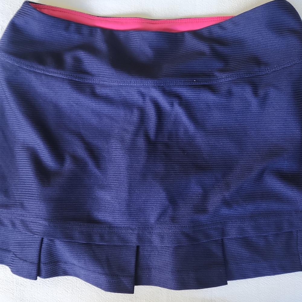 bolle Navy Mini Skirt with Pink Waistband
